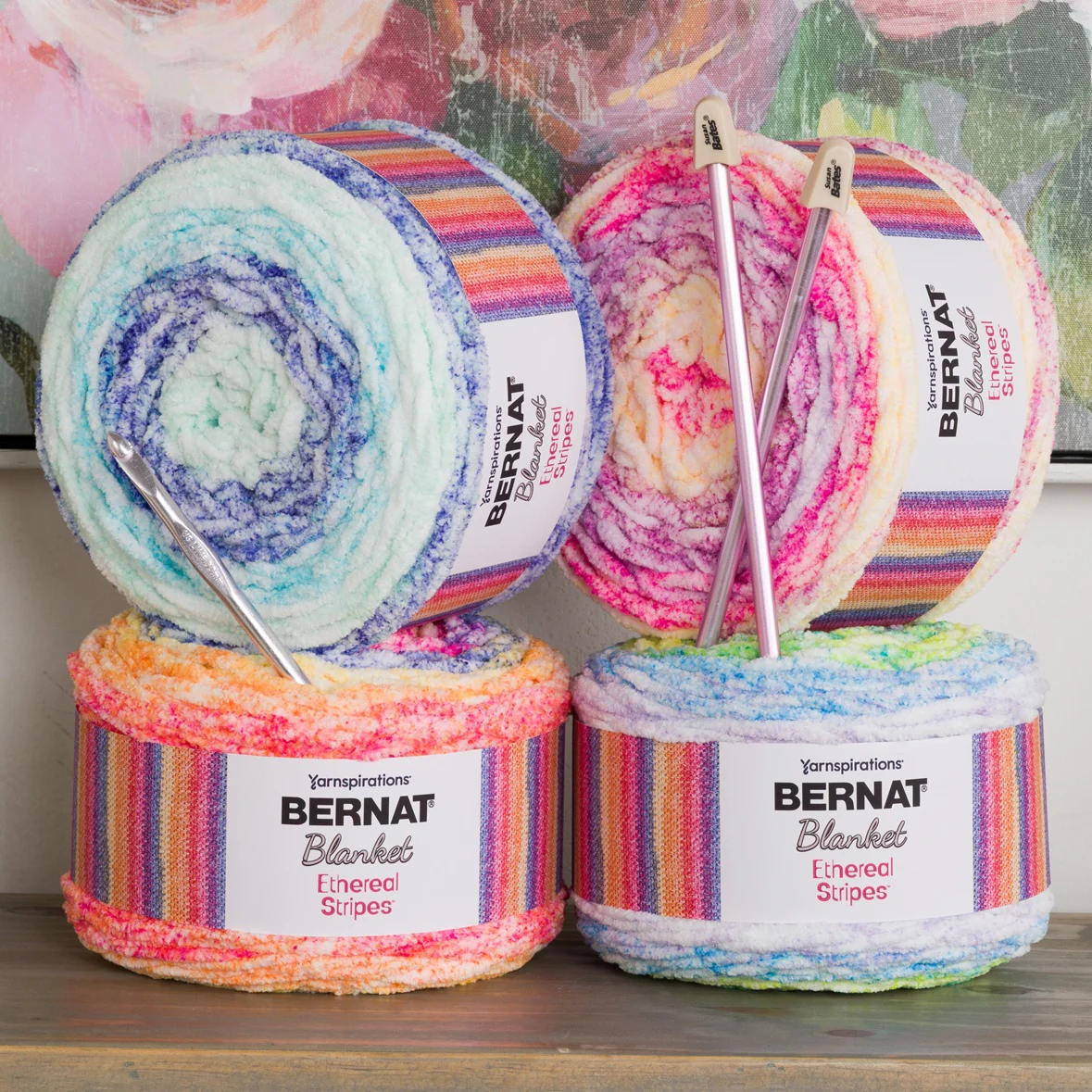 Bernat Blanket Ethereal Stripes Yarn (300g/10.5oz) - Image 43