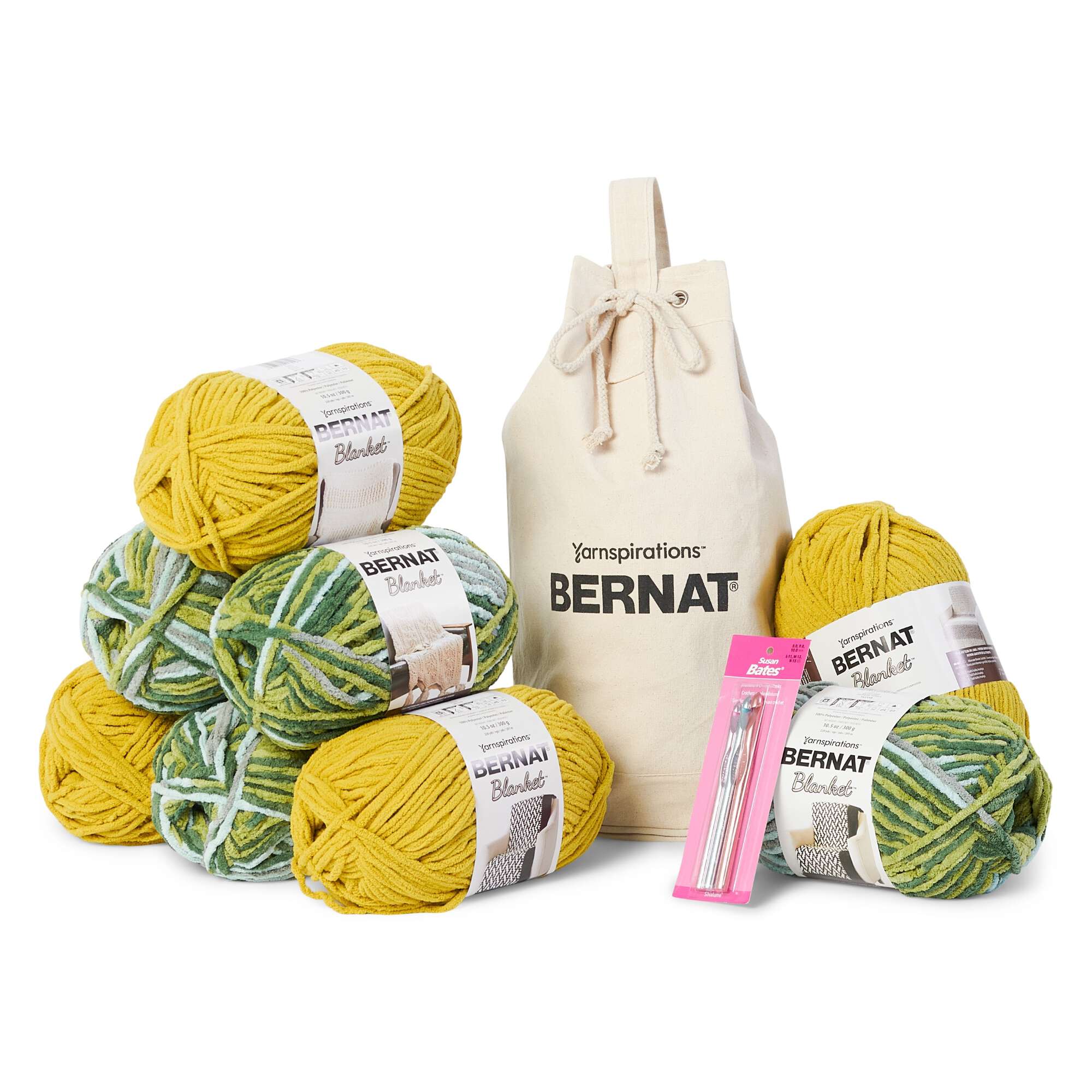 Bernat Blanket Yarn Crochet Value Pack with Canvas Bag - Sold Out