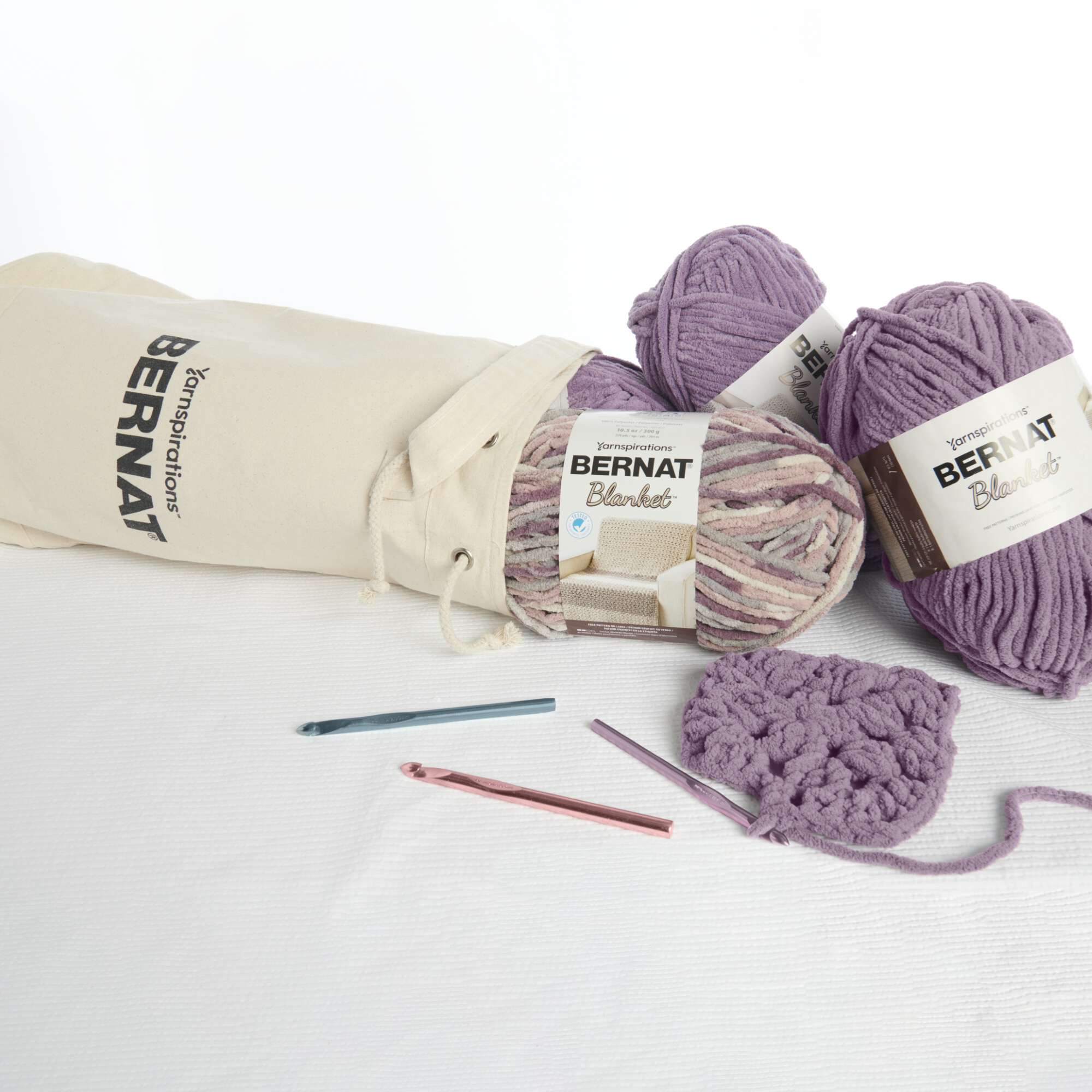 Bernat Blanket Yarn Crochet Value Pack with Canvas Bag - Sold Out - Image 11
