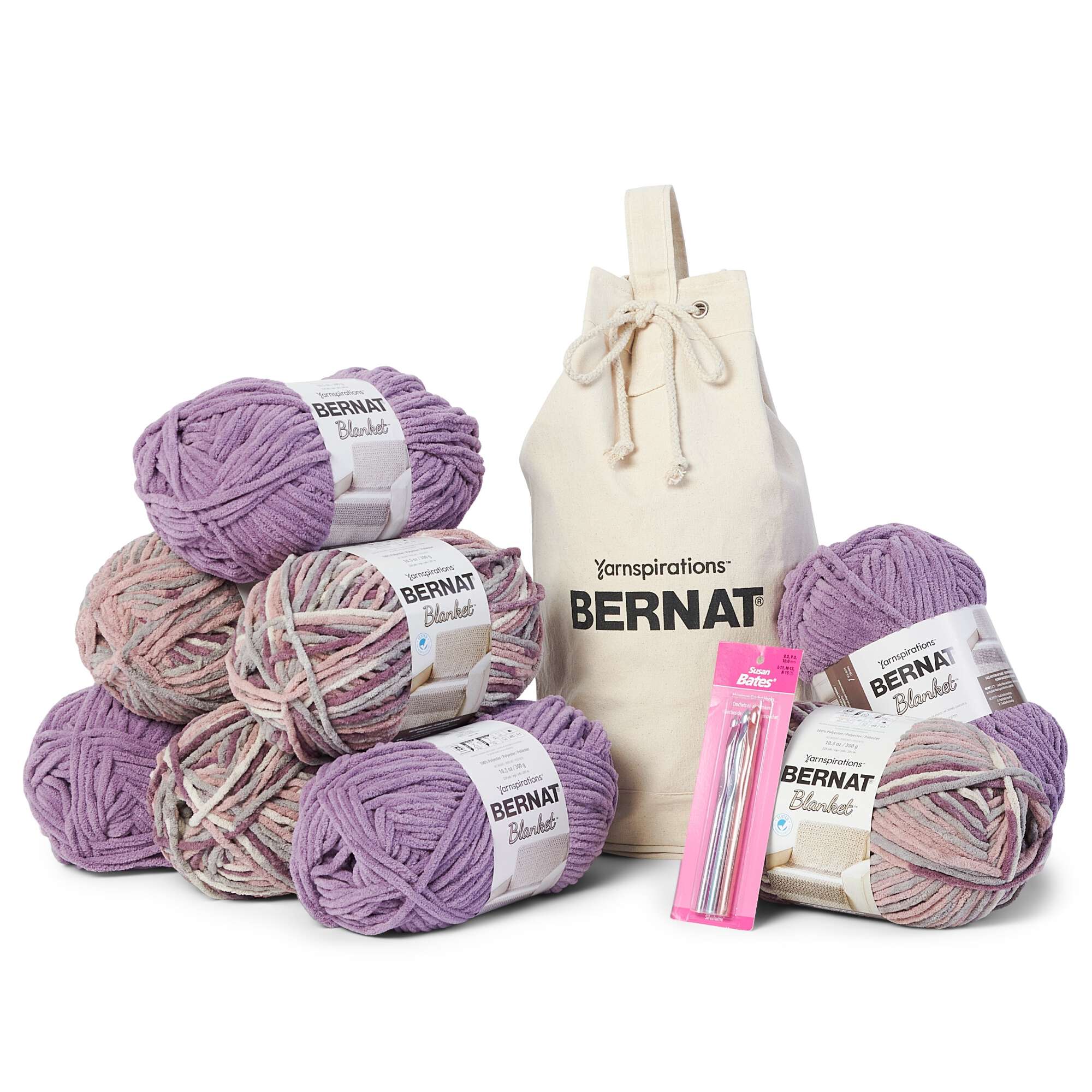 Bernat Blanket Yarn Crochet Value Pack with Canvas Bag - Sold Out - Image 9