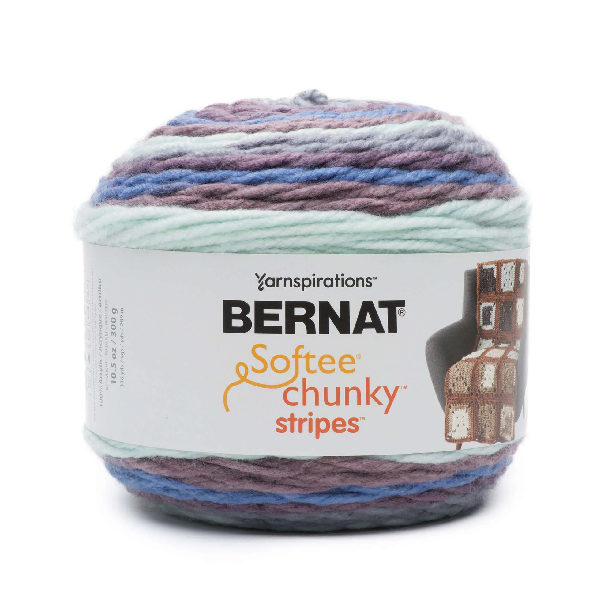 Bernat Softee Chunky Stripes Yarn (300g/10.5oz) - Discontinued - Image 3