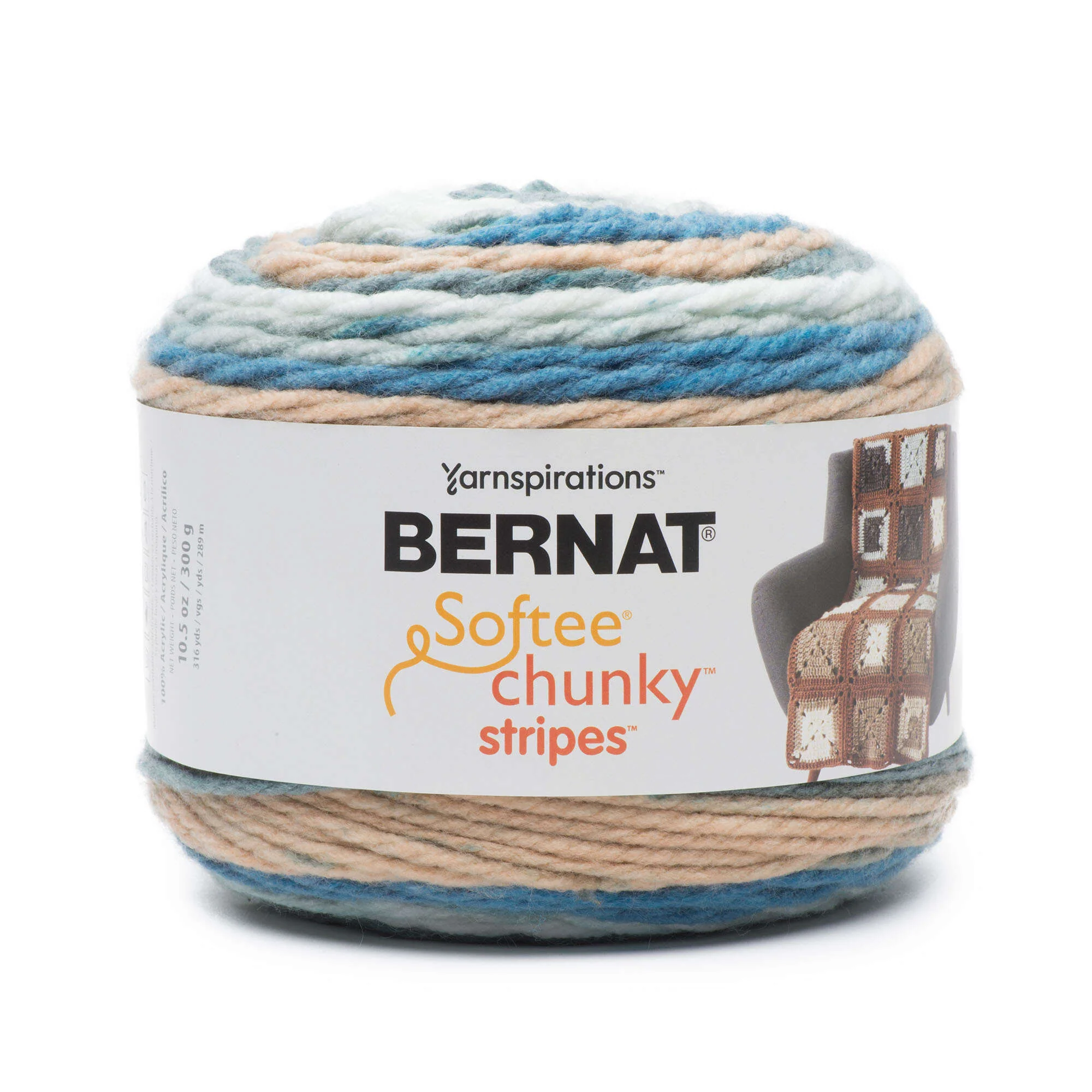 Bernat Softee Chunky Stripes Yarn (300g/10.5oz) - Discontinued - Image 5