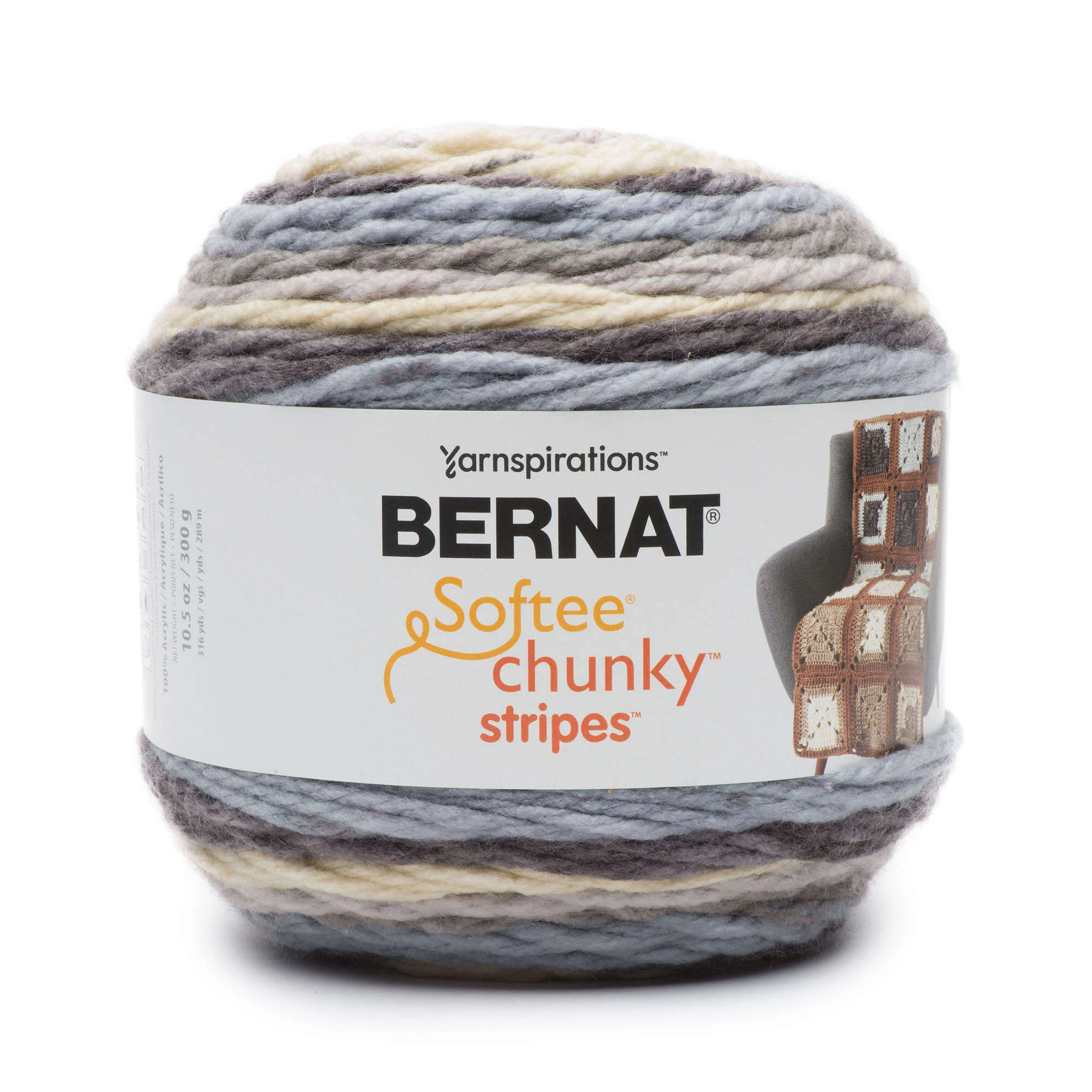 Bernat Softee Chunky Stripes Yarn (300g/10.5oz) - Discontinued - Image 7