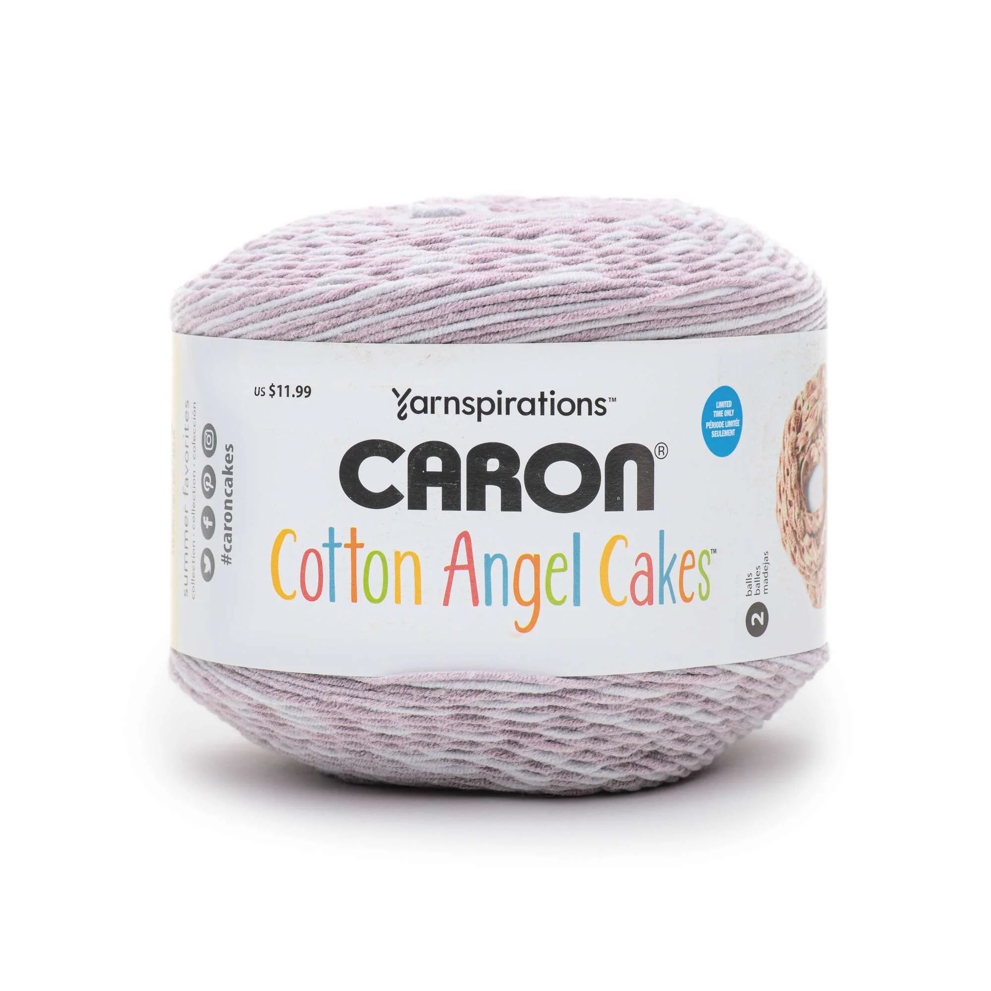Caron Cotton Angel Cakes Yarn (250g/8.8oz) - Discontinued Shades - Image 4