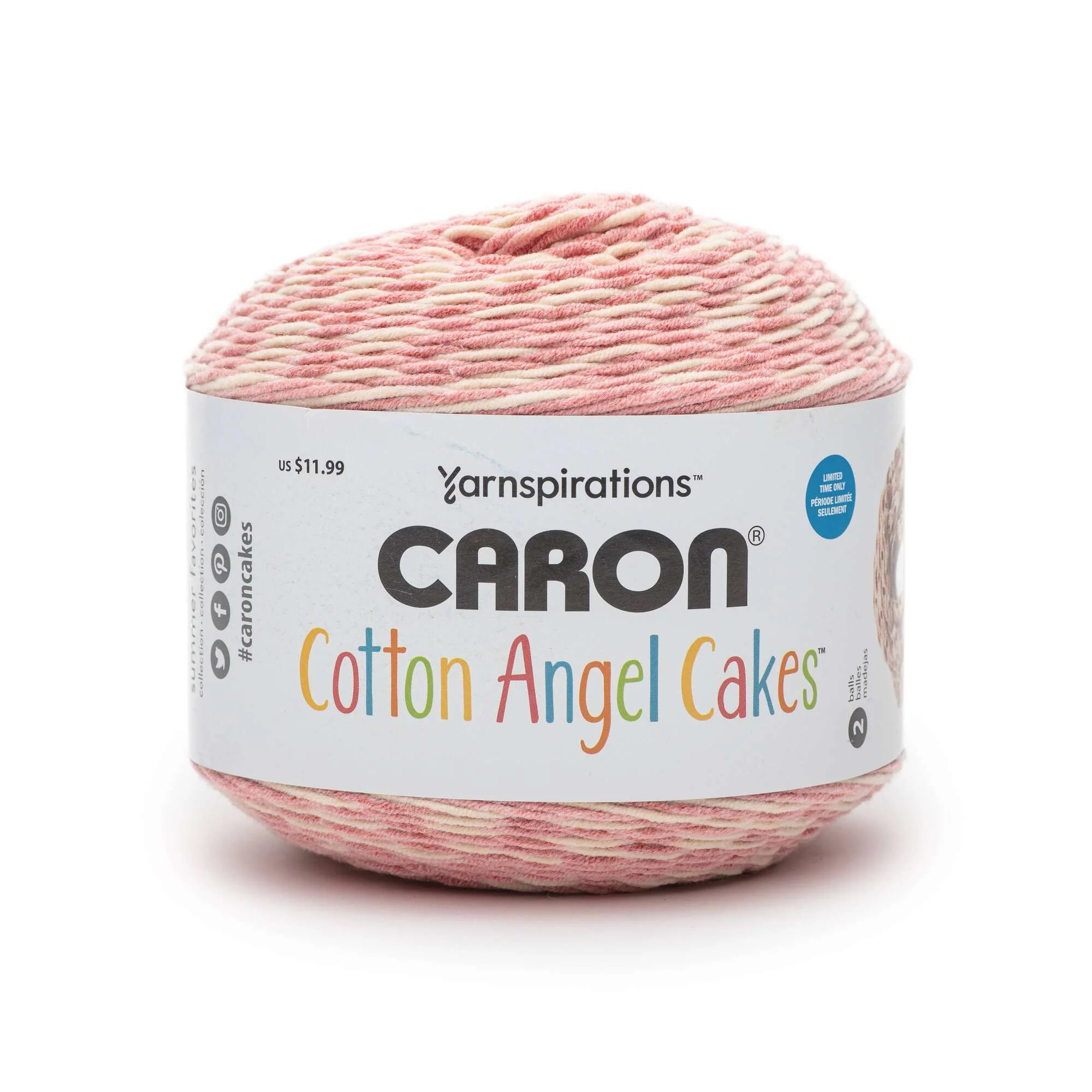 Caron Cotton Angel Cakes Yarn (500g/17.7oz) - Discontinued Shades