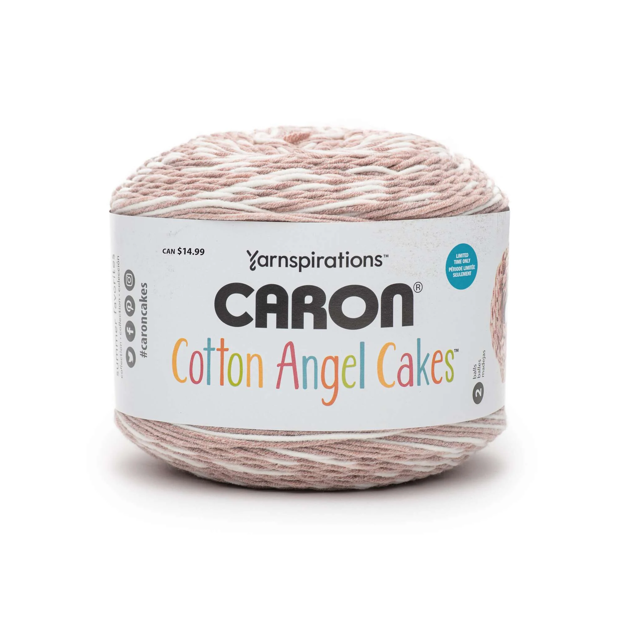 Caron Cotton Angel Cakes Yarn (500g/17.7oz) - Discontinued Shades - Image 4