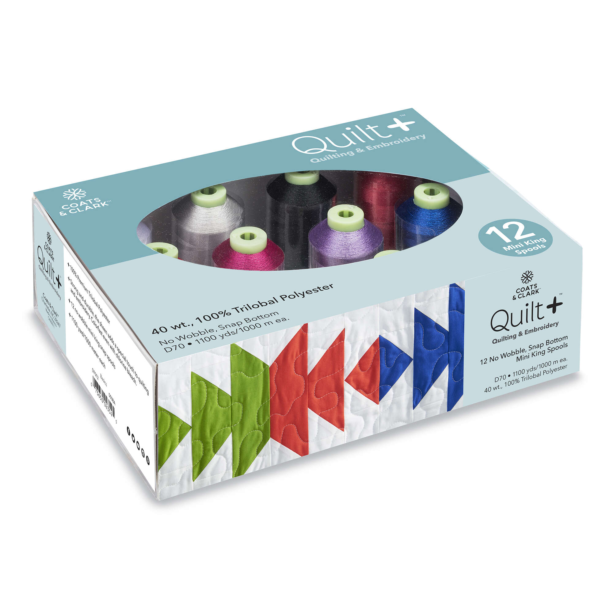 Coats & Clark Quilt + Quilting & Embroidery Thread 12 Spool Set - Clearance Items