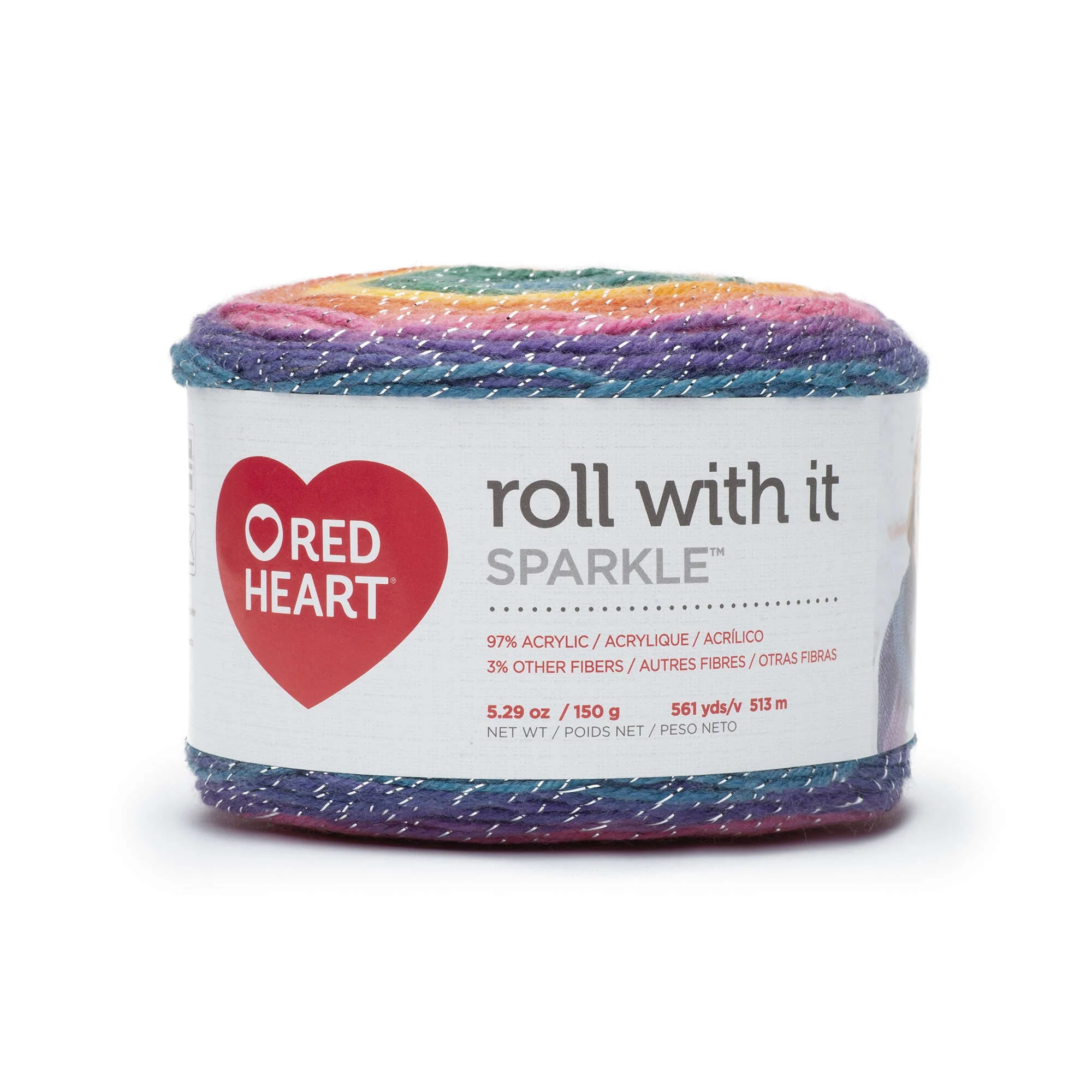 Red Heart Roll With It Sparkle Yarn - Discontinued Shades - Image 11