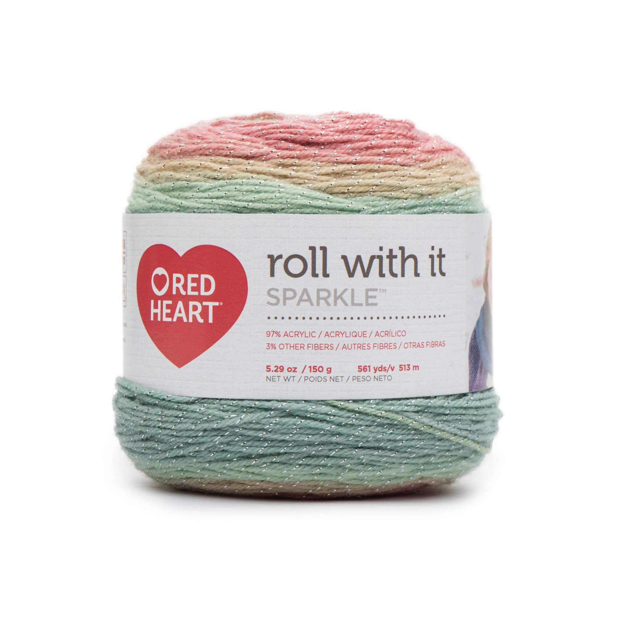 Red Heart Roll With It Sparkle Yarn - Discontinued Shades - Image 19