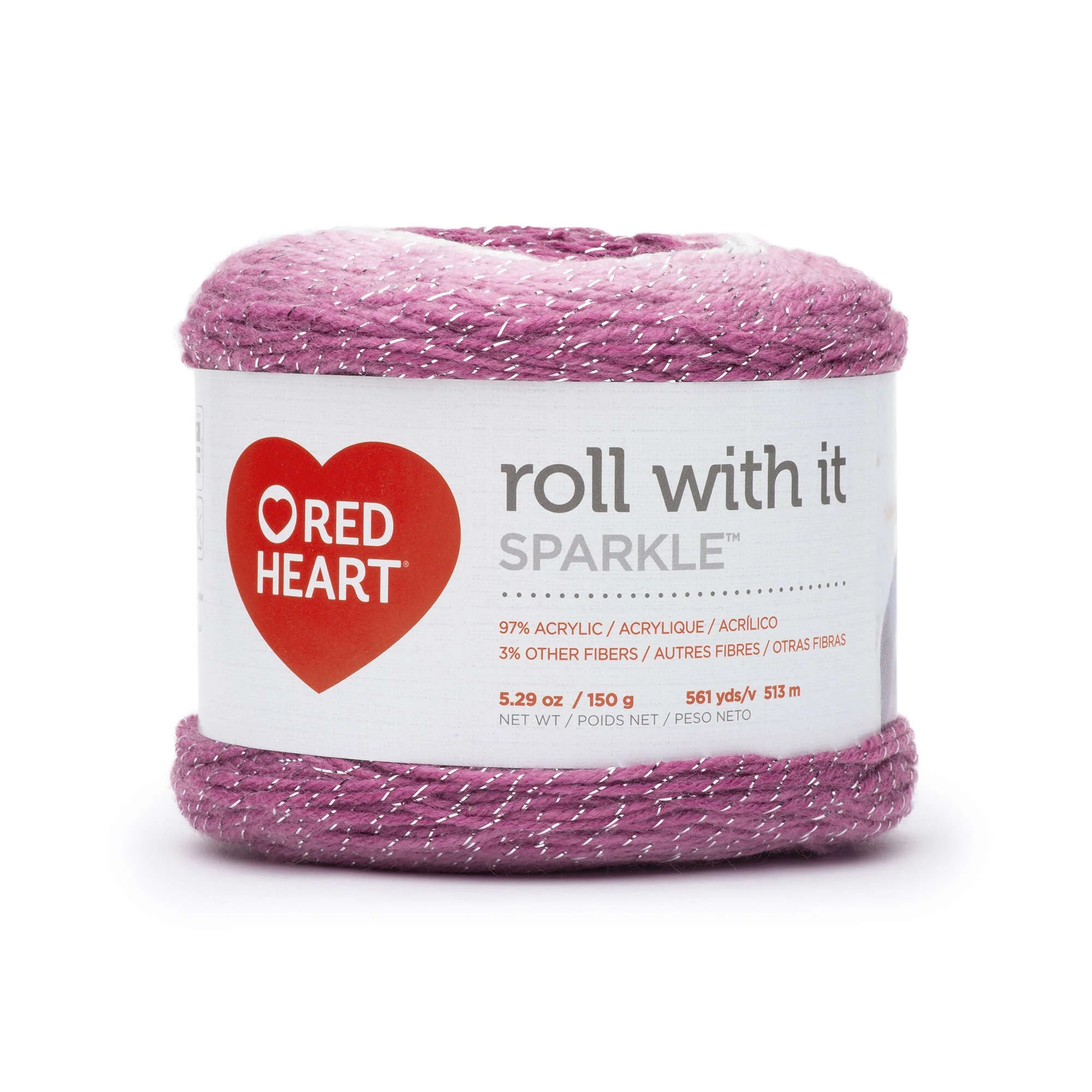Red Heart Roll With It Sparkle Yarn - Discontinued Shades - Image 21