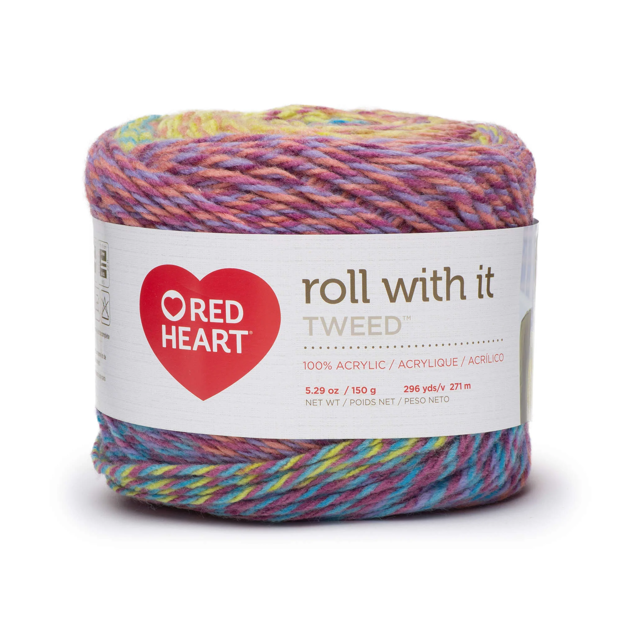 Red Heart Roll With It Tweed Yarn - Discontinued Shades - Image 3