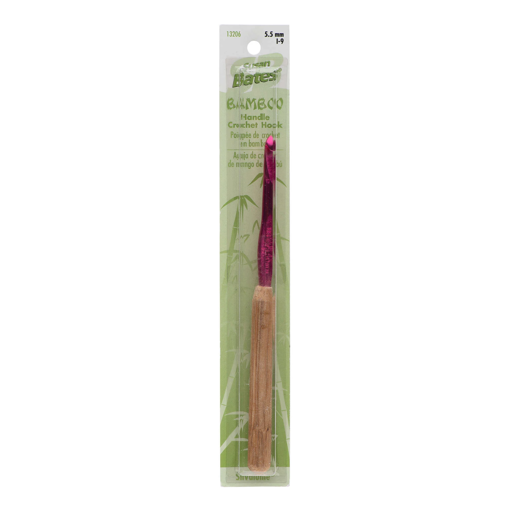 Susan Bates Silvalume Bamboo Handle/Aluminum Head Crochet Hook - Discontinued Items