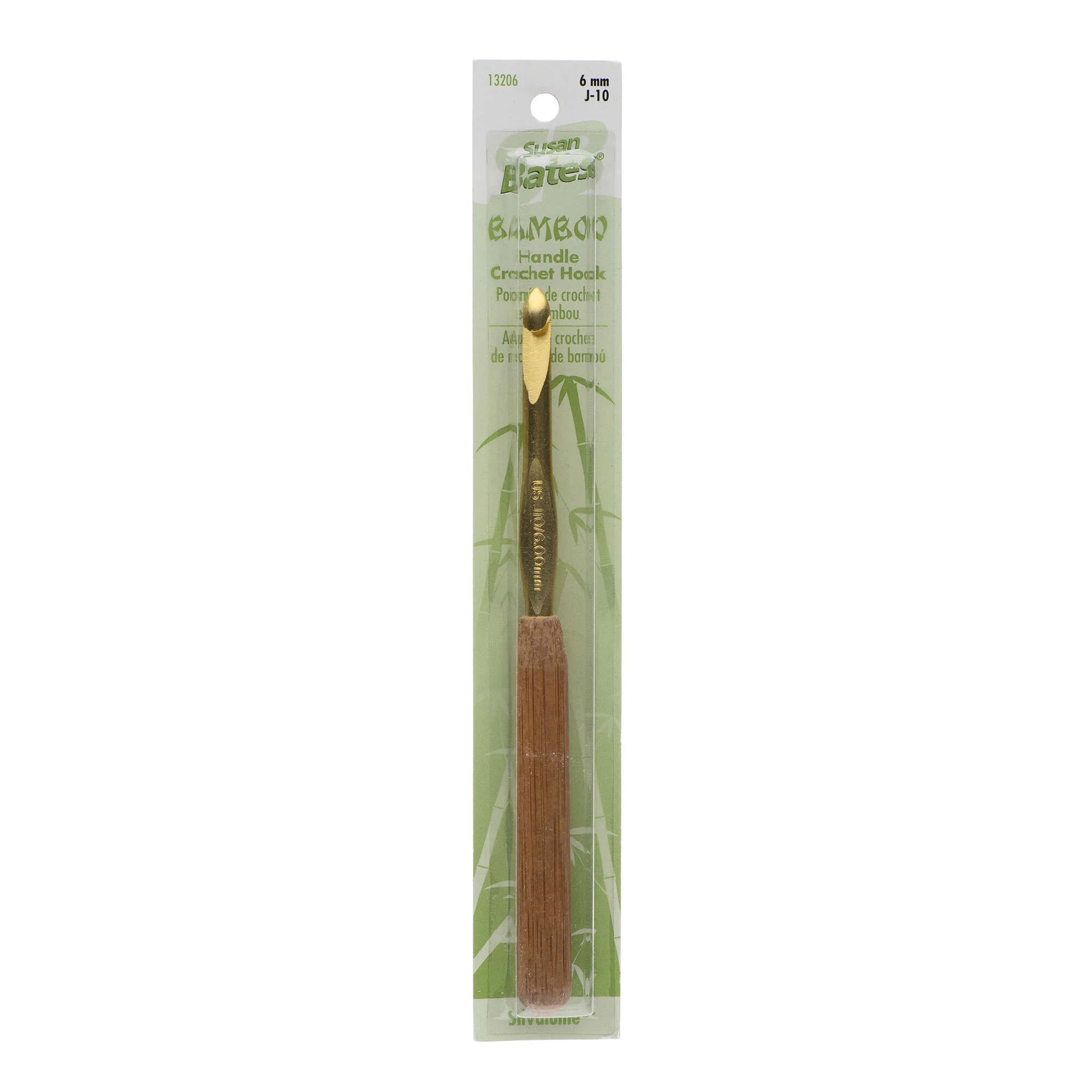 Susan Bates Silvalume Bamboo Handle/Aluminum Head Crochet Hook - Discontinued Items