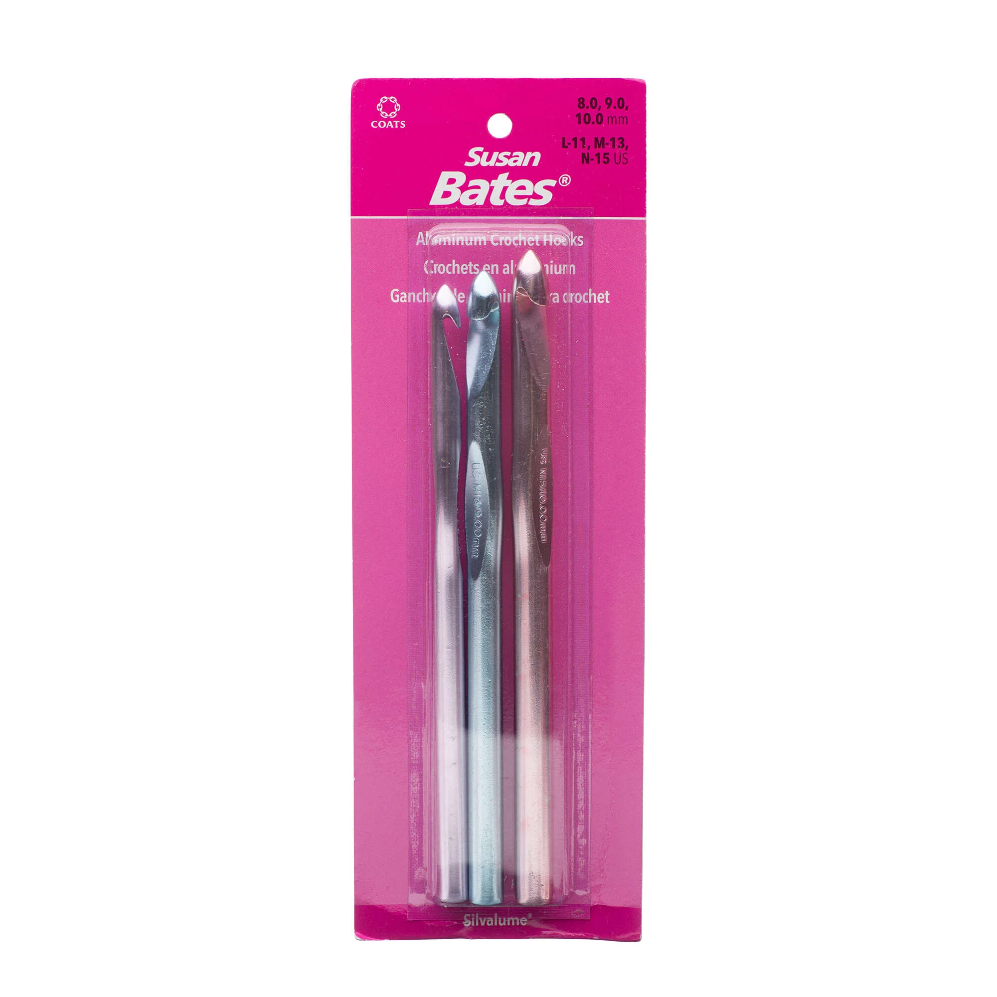 Susan Bates Silvalume Set of 3 Crochet Hooks - Image 3