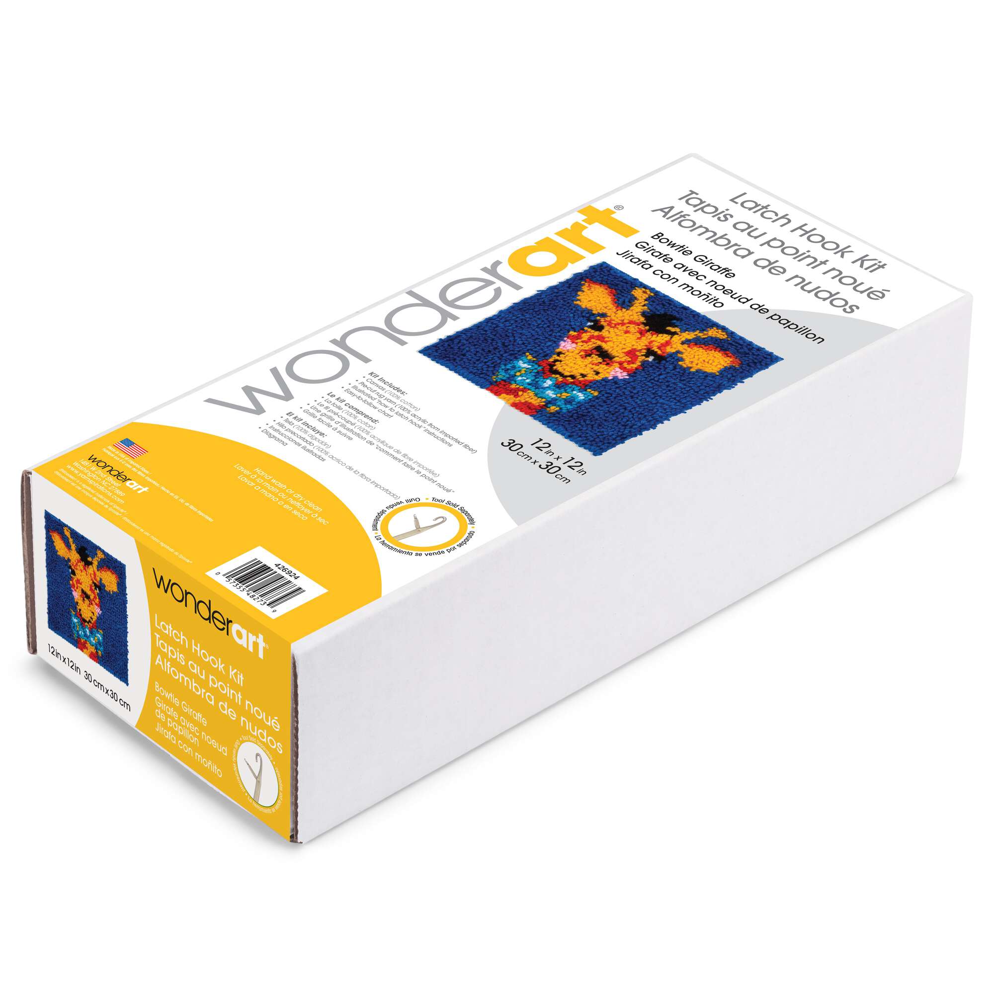 WonderArt Bowtie Giraffe Kit 12" x 12" - Discontinued Items - Image 3