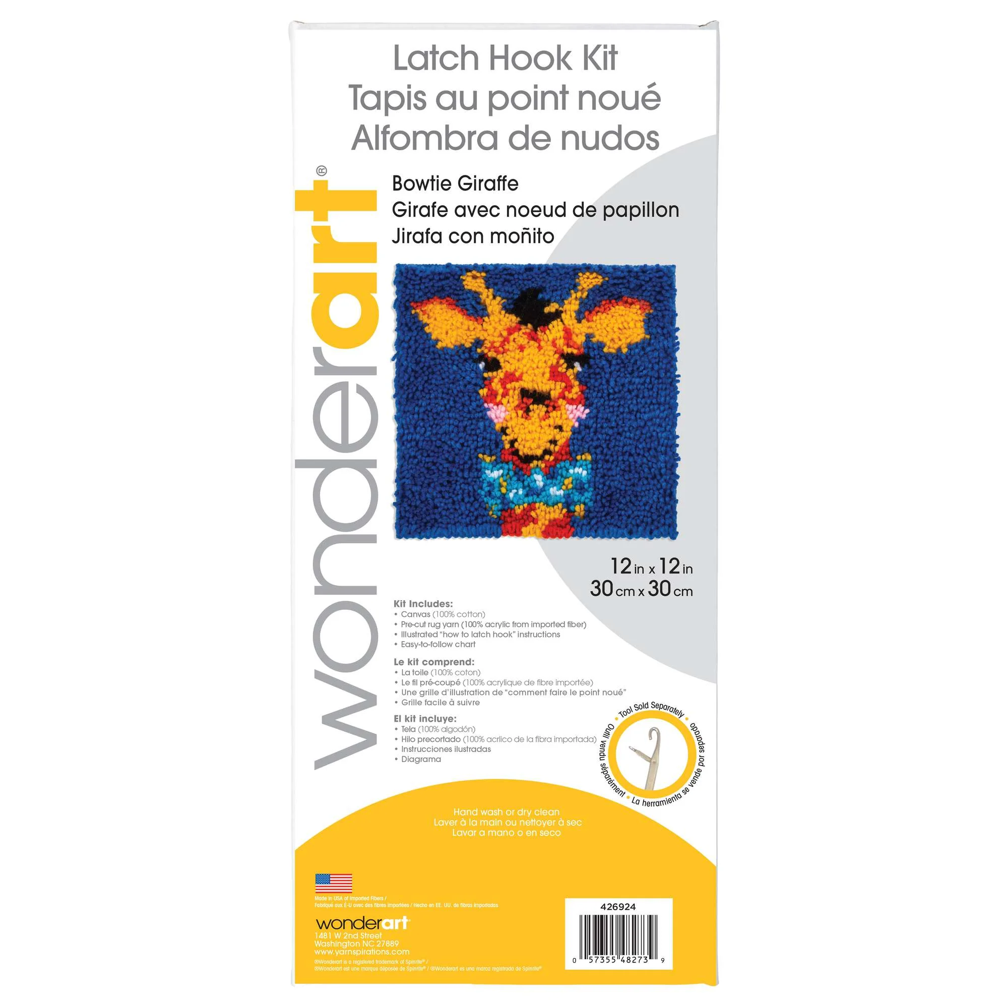 WonderArt Bowtie Giraffe Kit 12" x 12" - Discontinued Items - Image 5